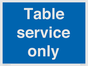 Table service only